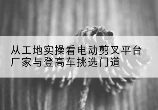 天门电动剪叉升降平台厂家-从工地实操看电动剪叉平台厂家与登高车挑选门道